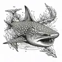 whale shark tattoo design idea