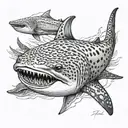 whale shark tattoo design idea