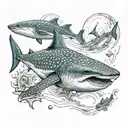 whale shark tattoo design idea