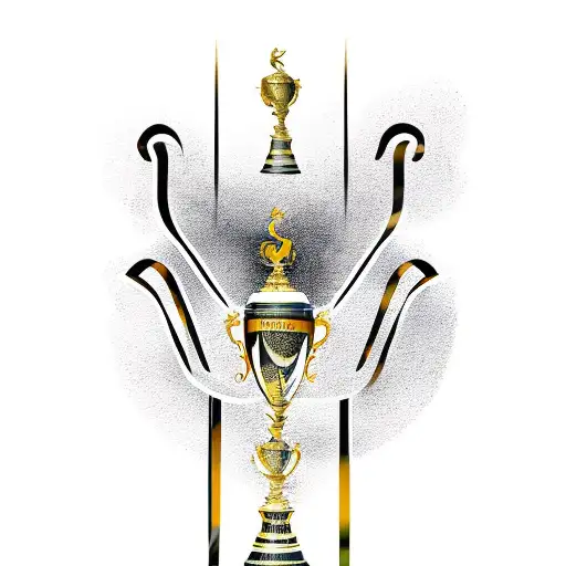 rugby world cup trophy New Zealand flag tattoo design idea