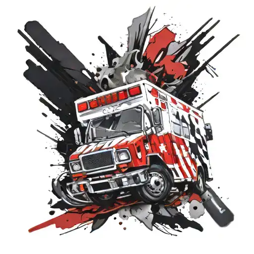 ambulance paramedic tattoo design idea