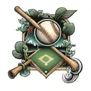 baseball diamond tattoo design idea