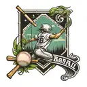 baseball diamond tattoo design idea