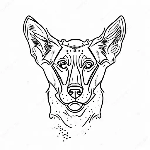 malinois tattoo design idea