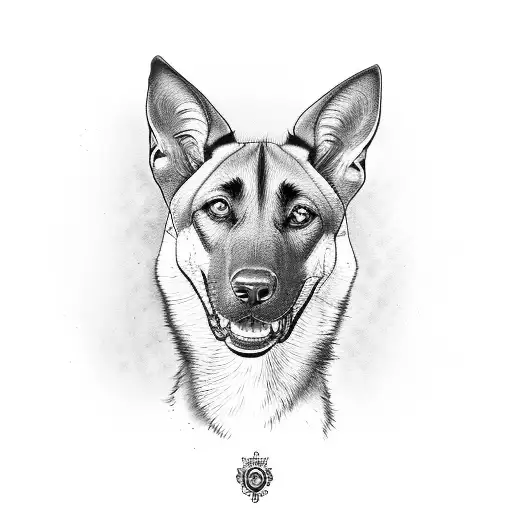 malinois tattoo design idea