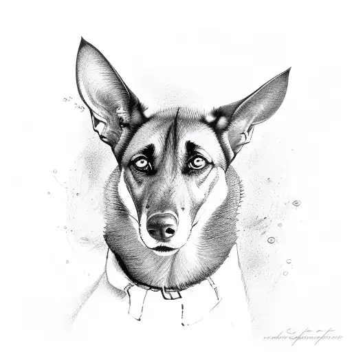 malinois tattoo design idea