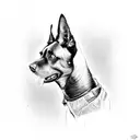 black malinois tattoo design idea