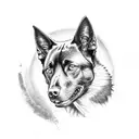 black malinois tattoo design idea