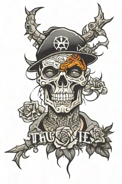 thug life tattoo design idea