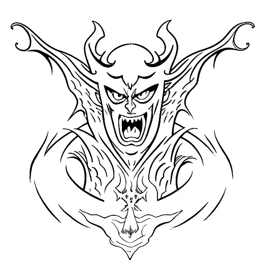 Devilman Crybaby fighting Satan tattoo design idea