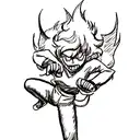 Devilman Crybaby fighting Satan tattoo design idea