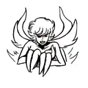 Devilman Crybaby fighting Satan tattoo design idea