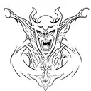Devilman Crybaby fighting Satan tattoo design idea