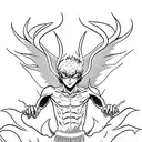 Devilman Crybaby fighting Satan tattoo design idea