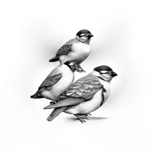 3 birds  tattoo design idea