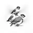3 birds  tattoo design idea
