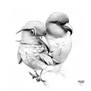 3 birds  tattoo design idea