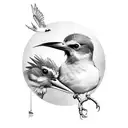 3 birds  tattoo design idea