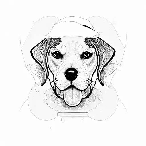 beagle tattoo design idea