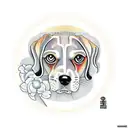 beagle tattoo design idea