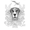 beagle tattoo design idea