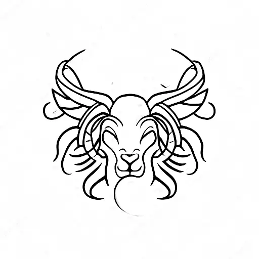 number 23 and aries icon tattoo design idea