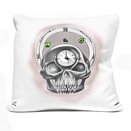 memento mori with clocks left shoulder and arm tattoo design idea