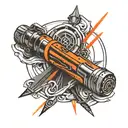 lightsaber and cosmere series tattoo design idea