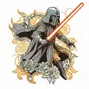 lightsaber and cosmere series tattoo design idea