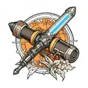 lightsaber and cosmere series tattoo design idea