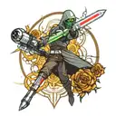 lightsaber and cosmere series tattoo design idea