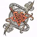 God is greater than highs and lows along with infinity and heartbeat symbol tattoo design idea