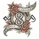 God is greater than highs and lows along with infinity and heartbeat symbol tattoo design idea