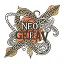 God is greater than highs and lows along with infinity and heartbeat symbol tattoo design idea