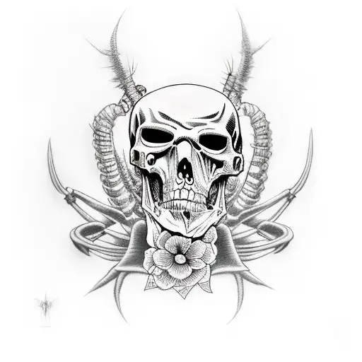 death on a motorcycle  tattoo design idea