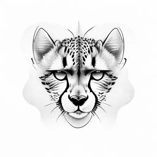 cheetah with name Alberta with date 3-21-48 9-15-22 tattoo design idea