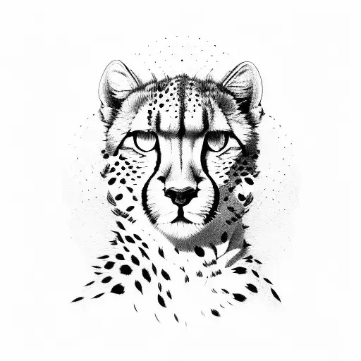 cheetah tattoo design idea