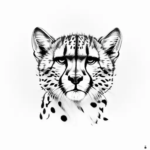 cheetah print dots tattoo design idea