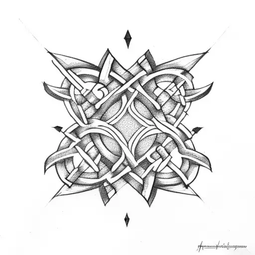 arrow with Celtic Knot tattoo design idea