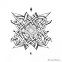arrow with Celtic Knot tattoo design idea
