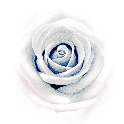 gentle Flower line with soft flower edge tattoo design idea
