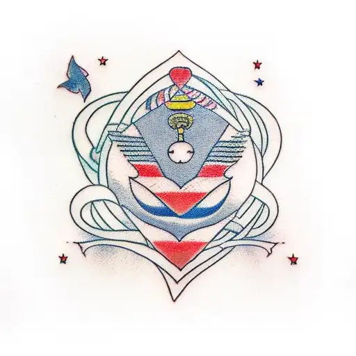 lifeline with vote in the middle tattoo design idea