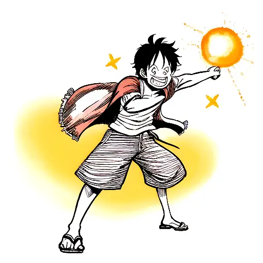 Luffy tattoo design idea