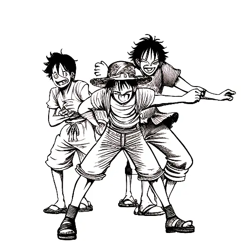 luffy, sabo, Ace tattoo design idea
