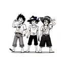 luffy, sabo, Ace tattoo design idea