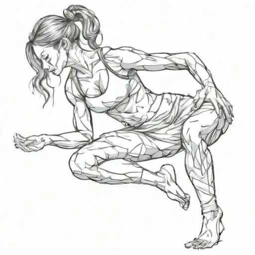 yoga pose tattoo design idea