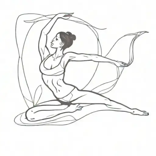 yoga pose tattoo design idea
