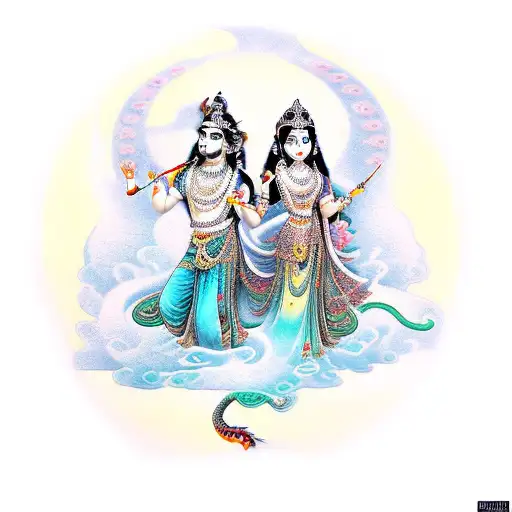Radha Krishna On Dragon music aesthetic tattoo design idea