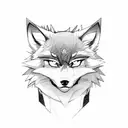 nightcore anime girl wolf tattoo design idea