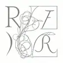 initials  R F A N tattoo design idea